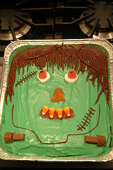 Green Frankenstein Cake